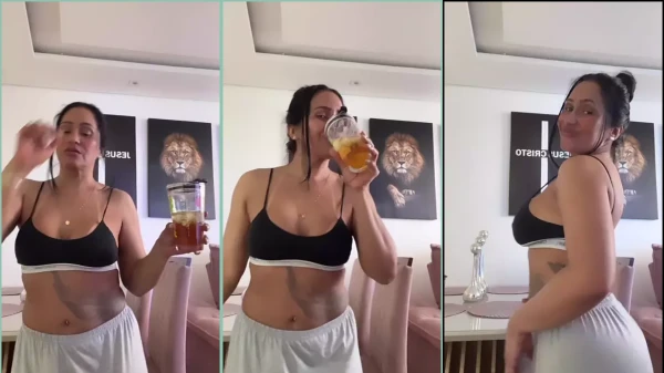 Alessandra Marques showing the wiggling of a true bitch