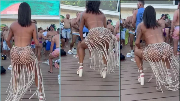 Check out the Dessinha Wife wiggling at the party
