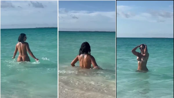 Erotic Videos of Daniela Antury naked on the beach