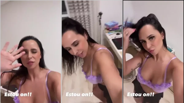 Jessica Minasian sending kisses to fans