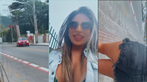 Kelly Valim on Street filming her daily life