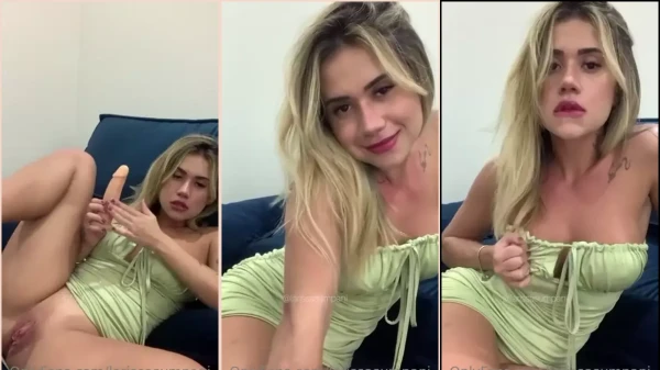 Larissa Sumbani moaning softly and rubbing her hand on the wet pussy