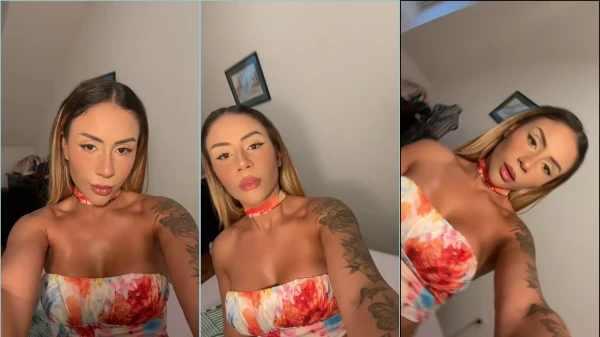 Anitta Hot all tan filming on the bed