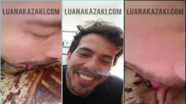 Bearded by sucking the pussy of the cat luana kazaki