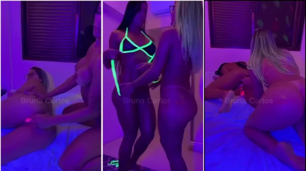 Bruna Carlos with brunette rabuda in privacy fucking