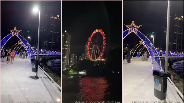 Lais displayed on video showing the ferris wheel