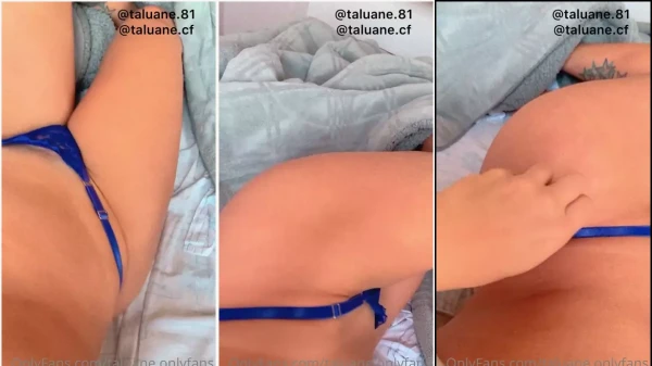 Blue Panties Taluane Displaying Fitness Body