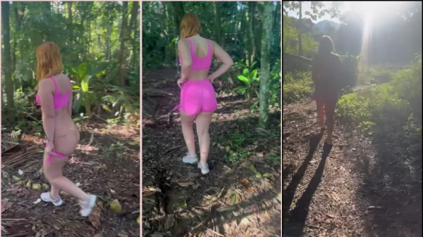 Brendita in video in the pallor forest