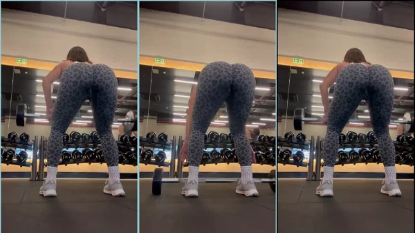 Dessinha Wife at the gym filming his tasty tail