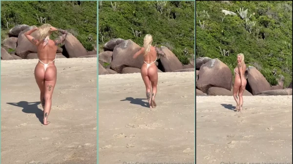 Giovanna Cassini naughty video on the beach