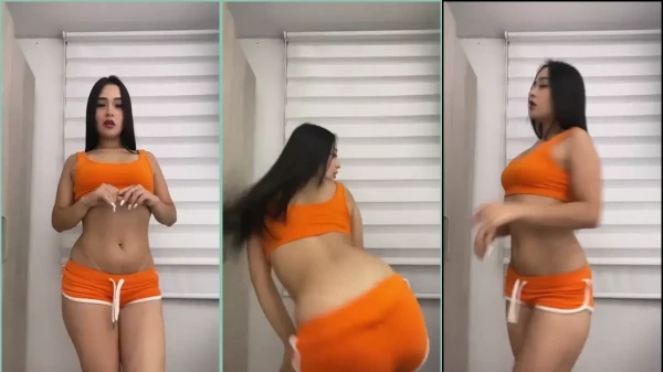 Latin Hot Laura Natali Dancing of Orange Short