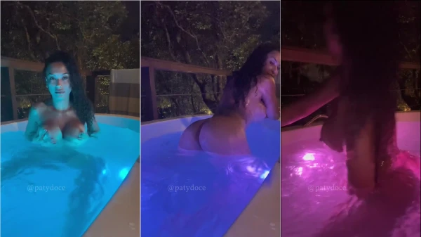 Black hot babe Paty sweet in naked pool