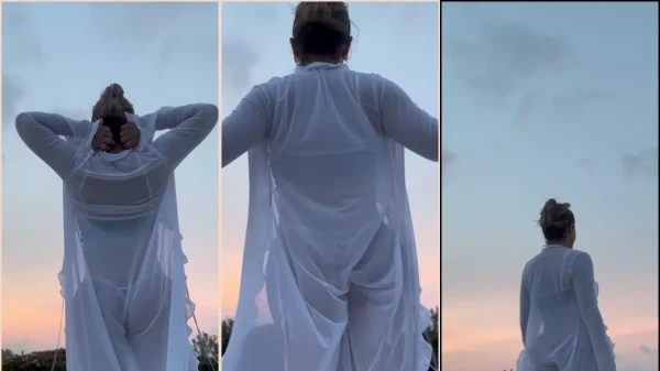 Laura Vanegas Rabuda walking outdoors