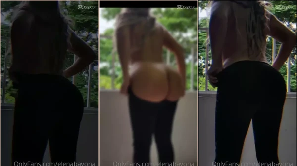 Elena Bayona with the ass from outside